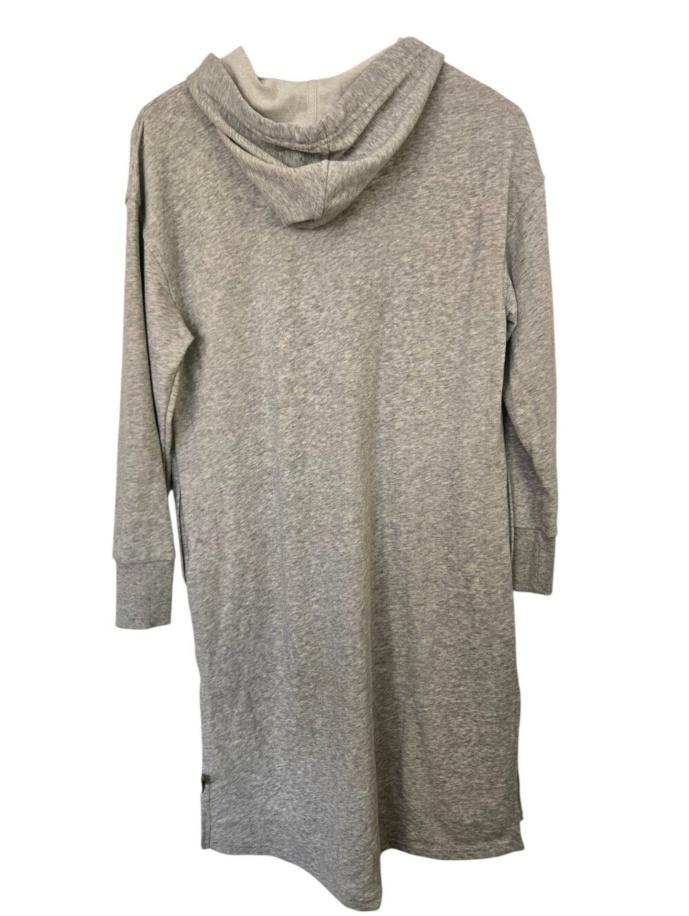 🩶 Cozy Gray Hooded Sweatshirt Dress | Size Small | Pockets - Picture 3 of 5